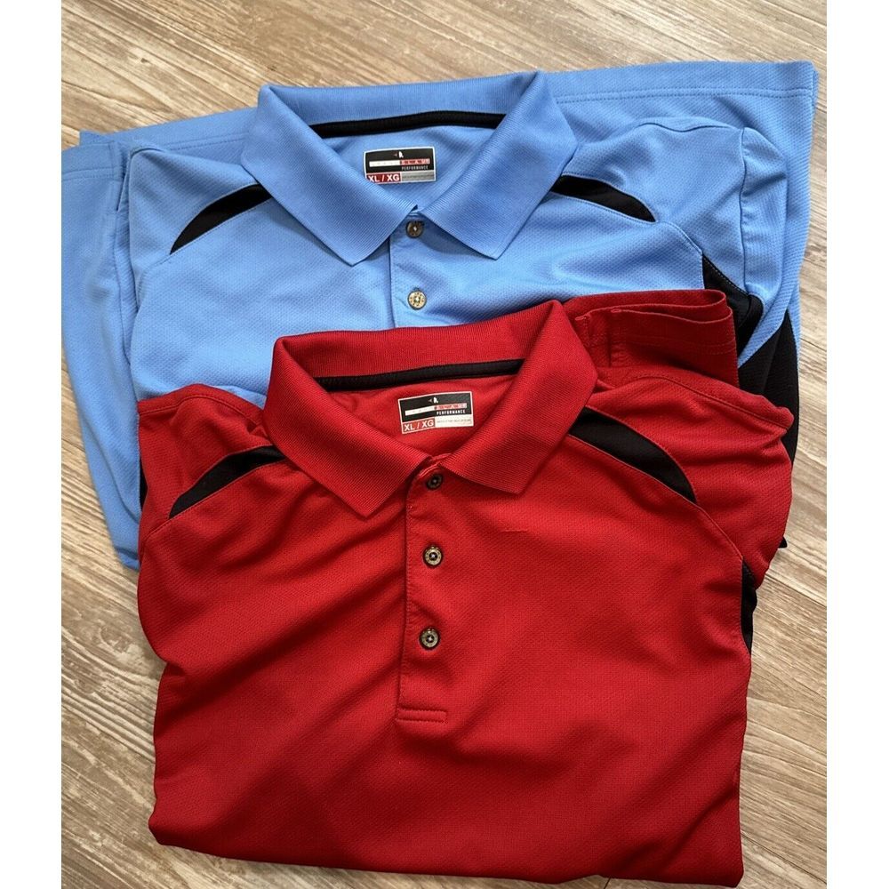 Lot Of‎ 2 Grand Slam Golf Polo Shirt Mens Size XL Performance Geo Print Stretch